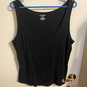 14/16 Lane Bryant Shimmery black tank top